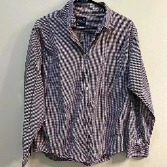 American Eagle Outfitters Boyfriend Fit Button Up Large Light Academia Preppy - Picture 1 of 5